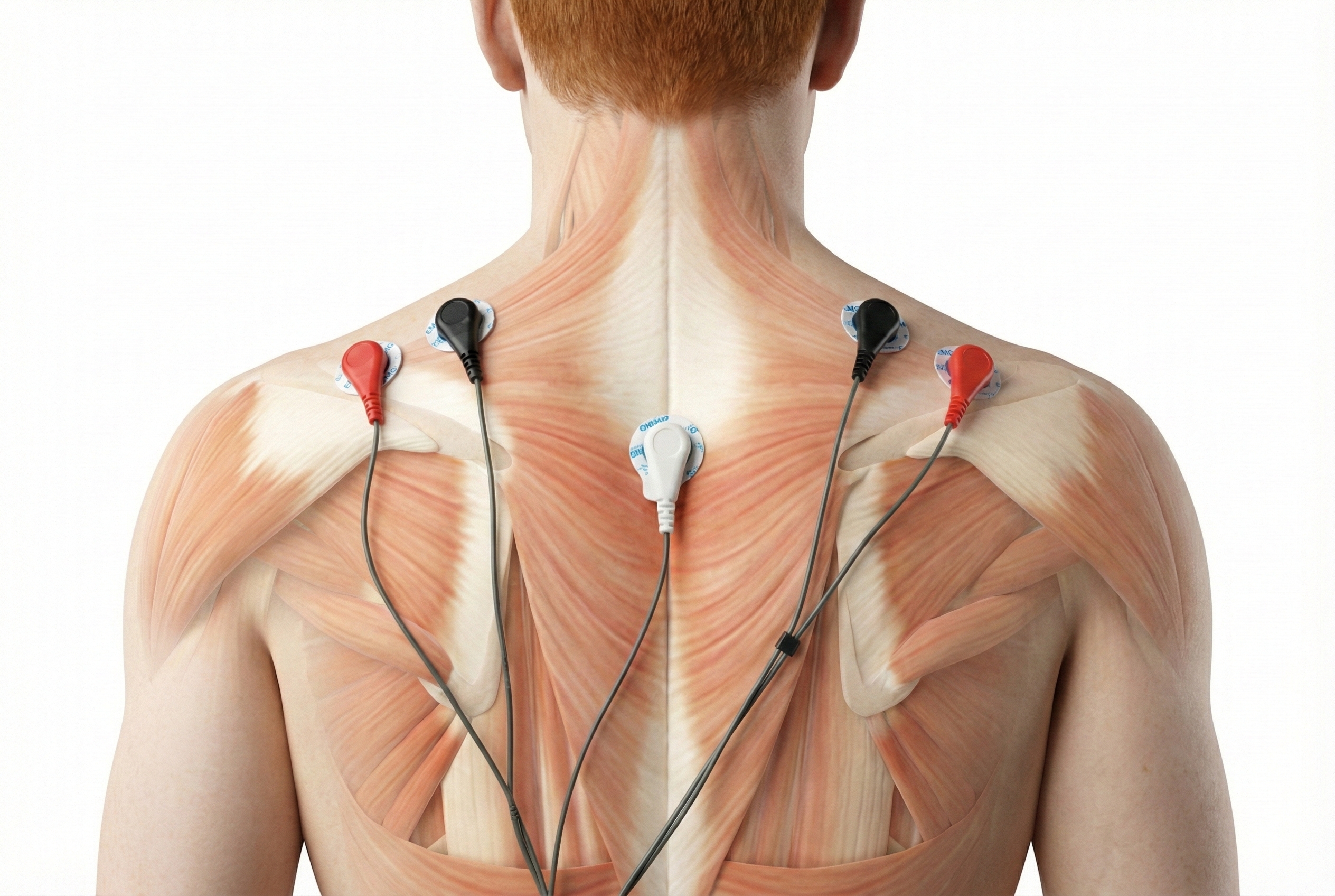 Trapezius electrode placement