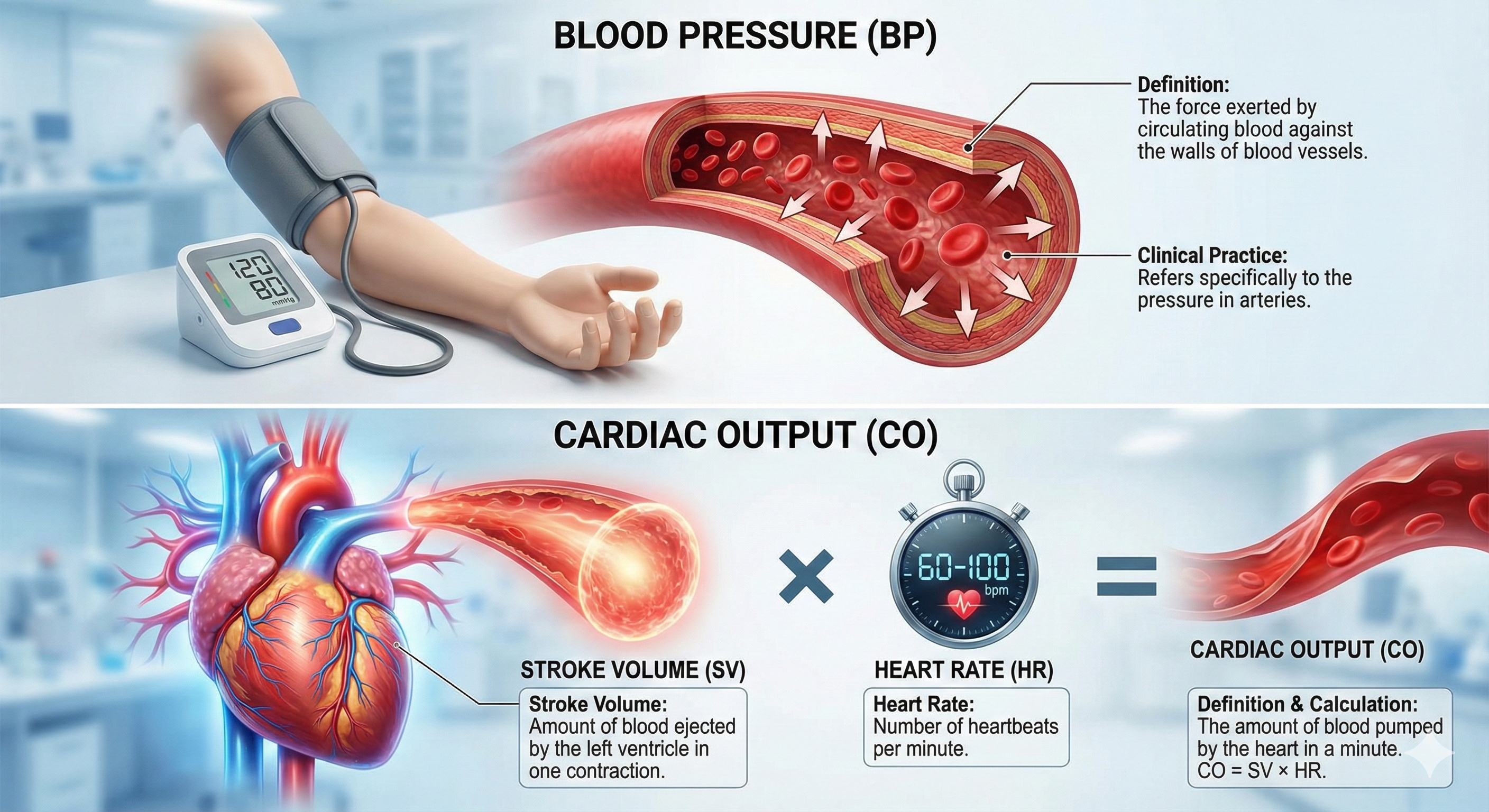 Heart pumping blood