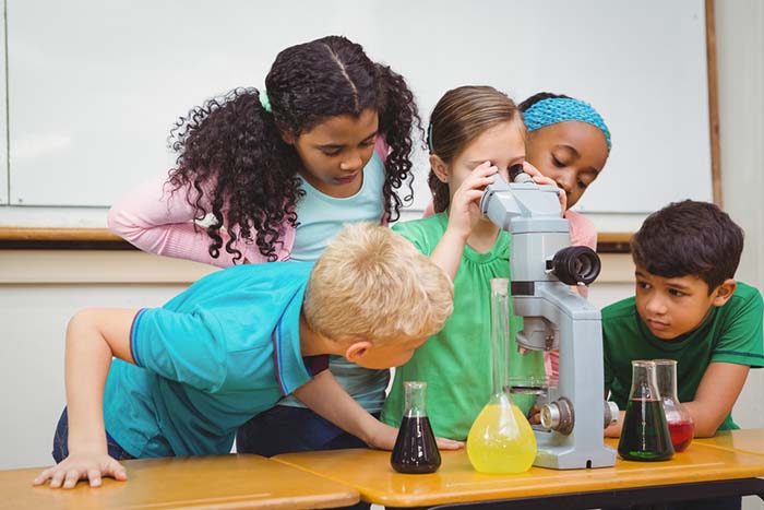 Children paying attention