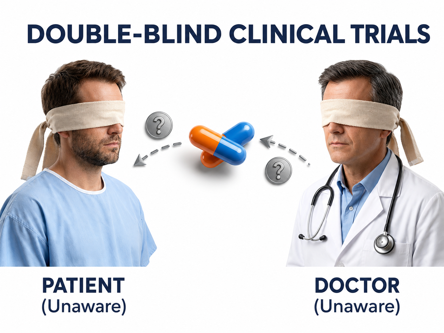 Double-blind trial diagram