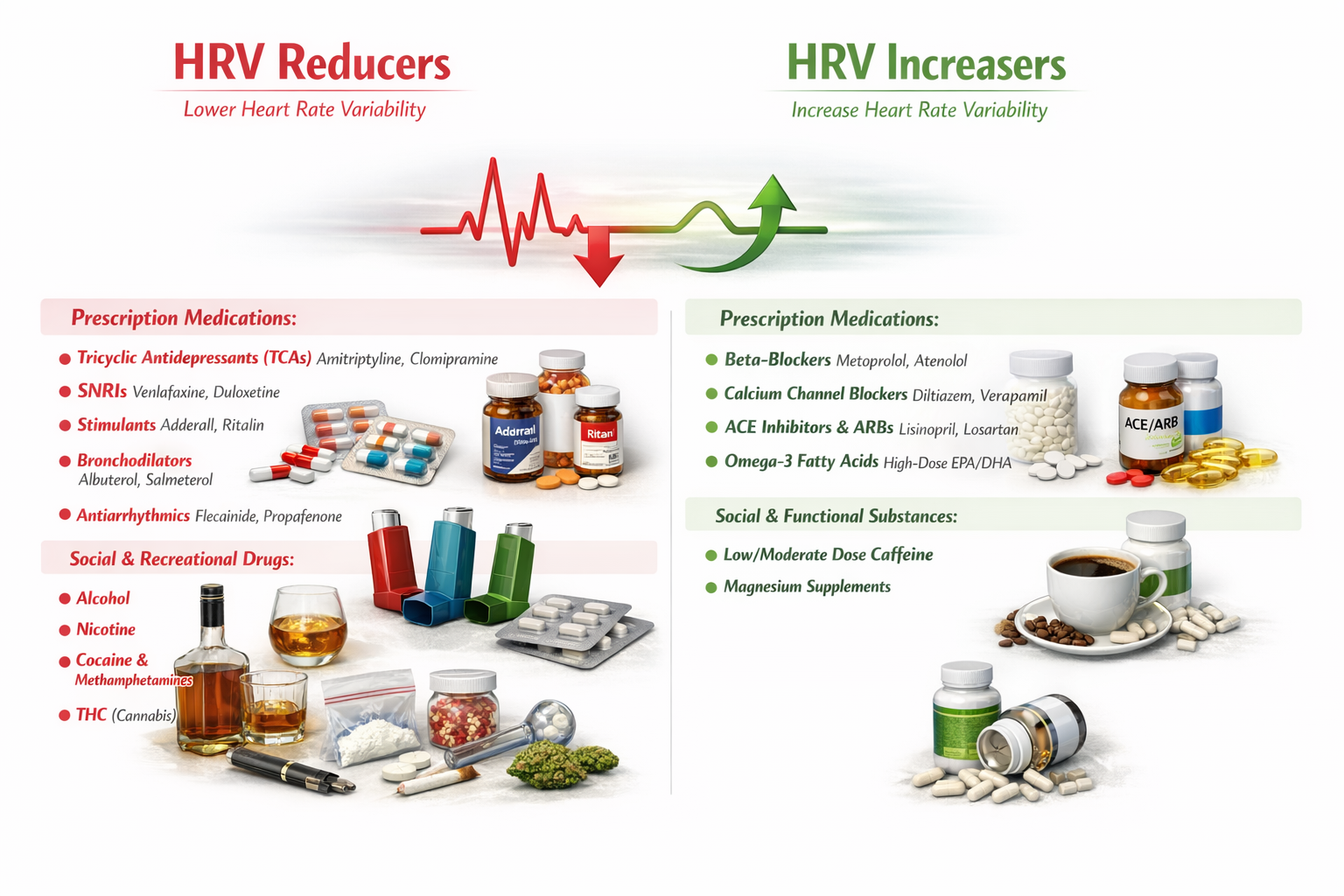 Drug effects on HRV