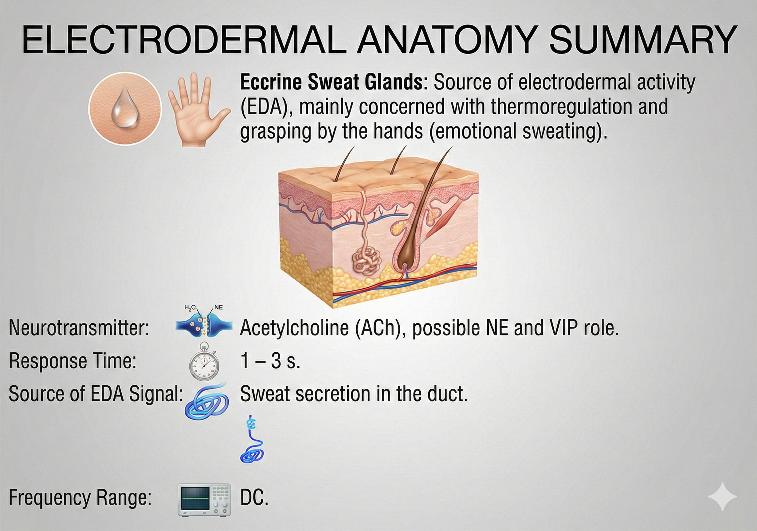 electrodermal anatomy summary