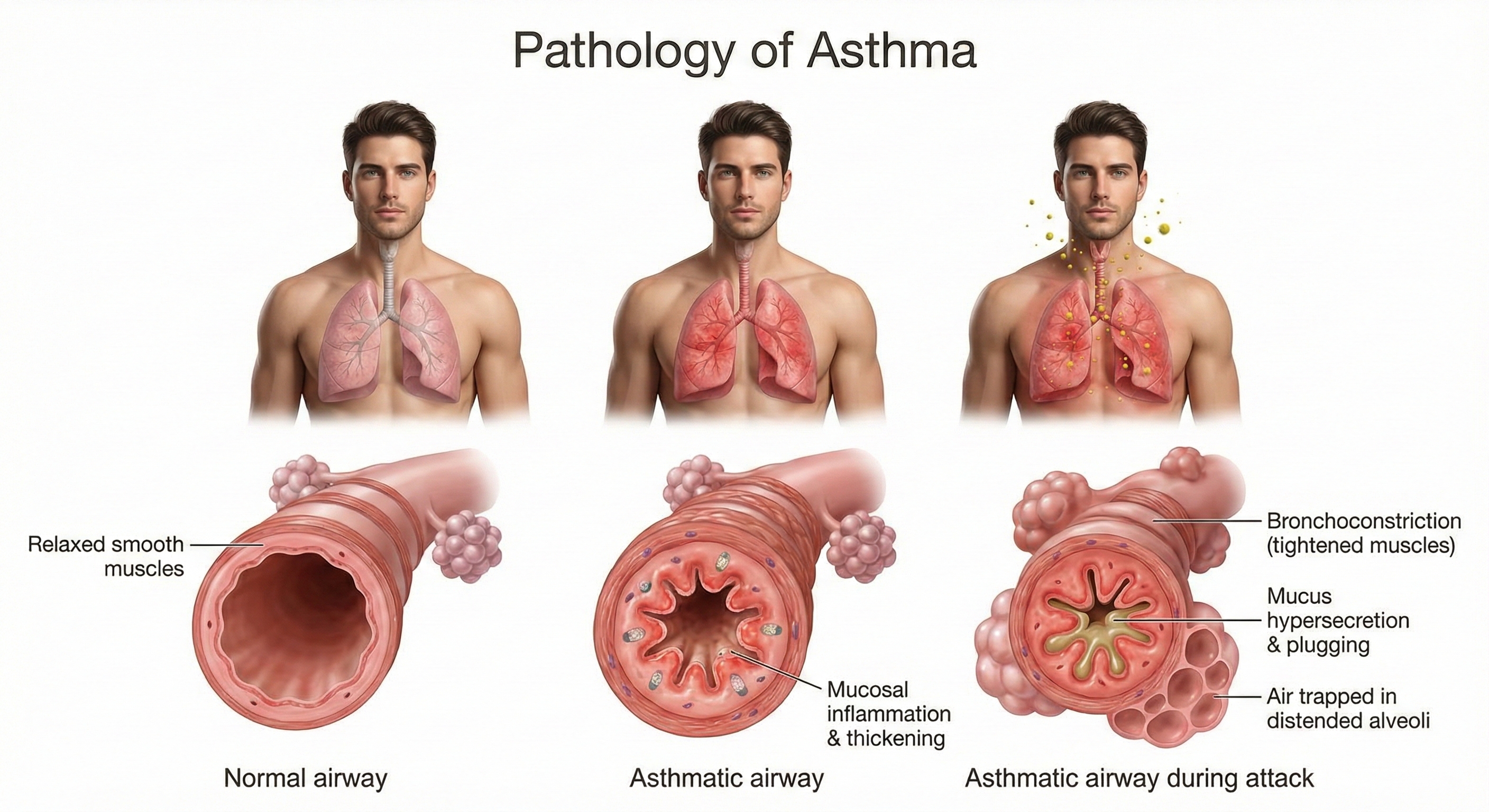 Asthma pathophysiology diagram