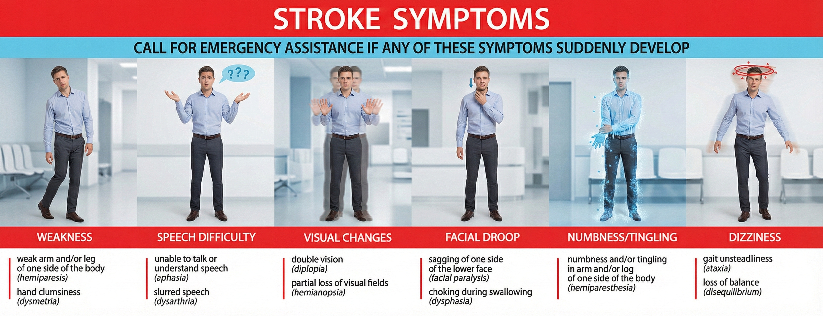 Stroke symptoms infographic