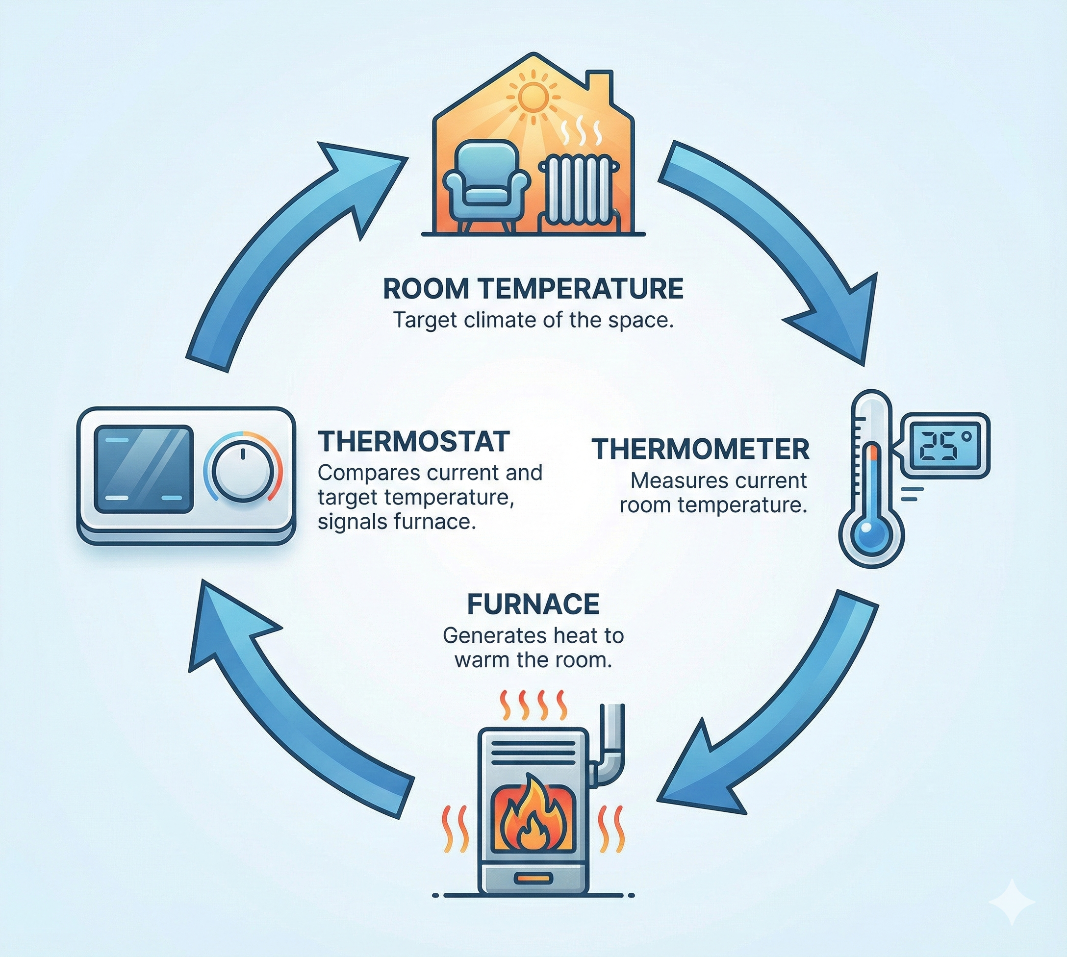 Thermostat feedback loop diagram