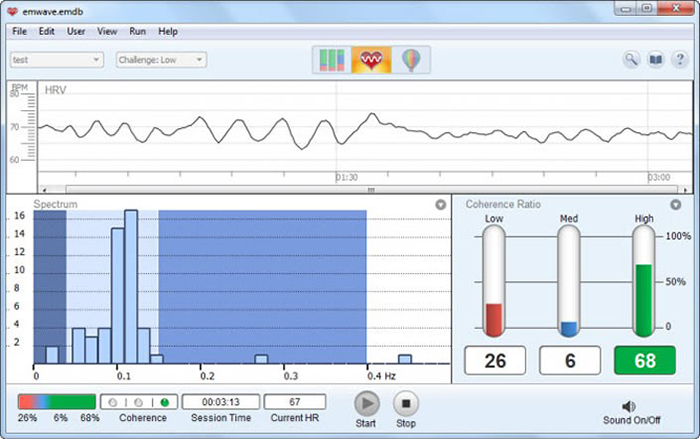 HeartMath coherence display