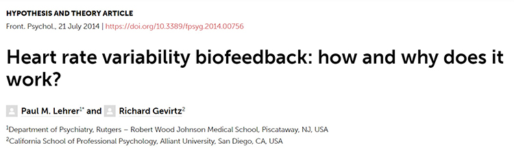 Lehrer Gevirtz Frontiers article