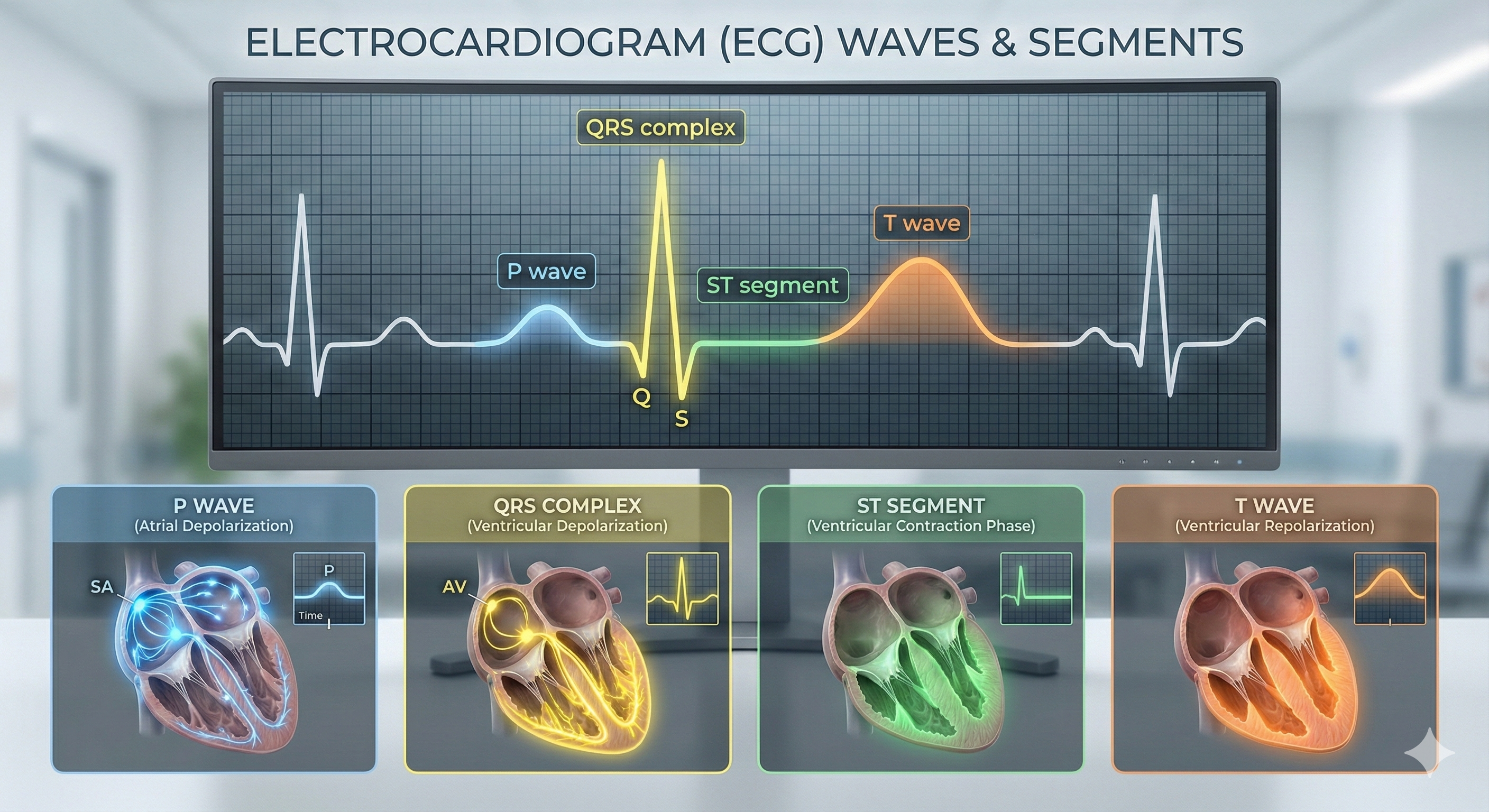 ECG waveform stages