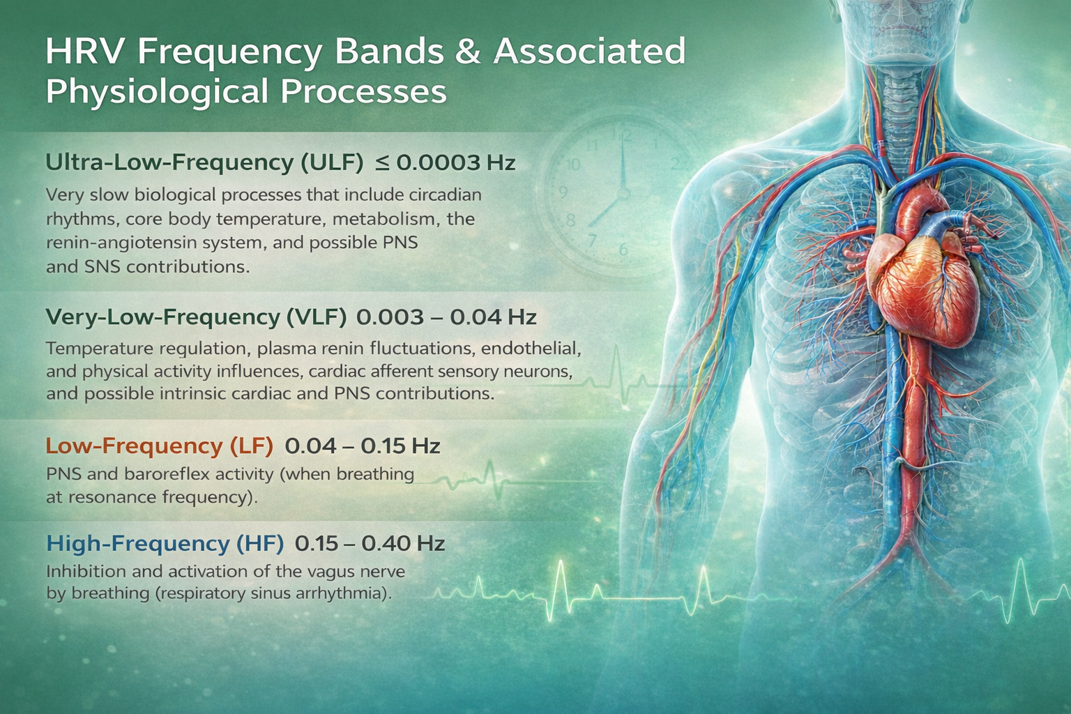 Four frequency band summary table