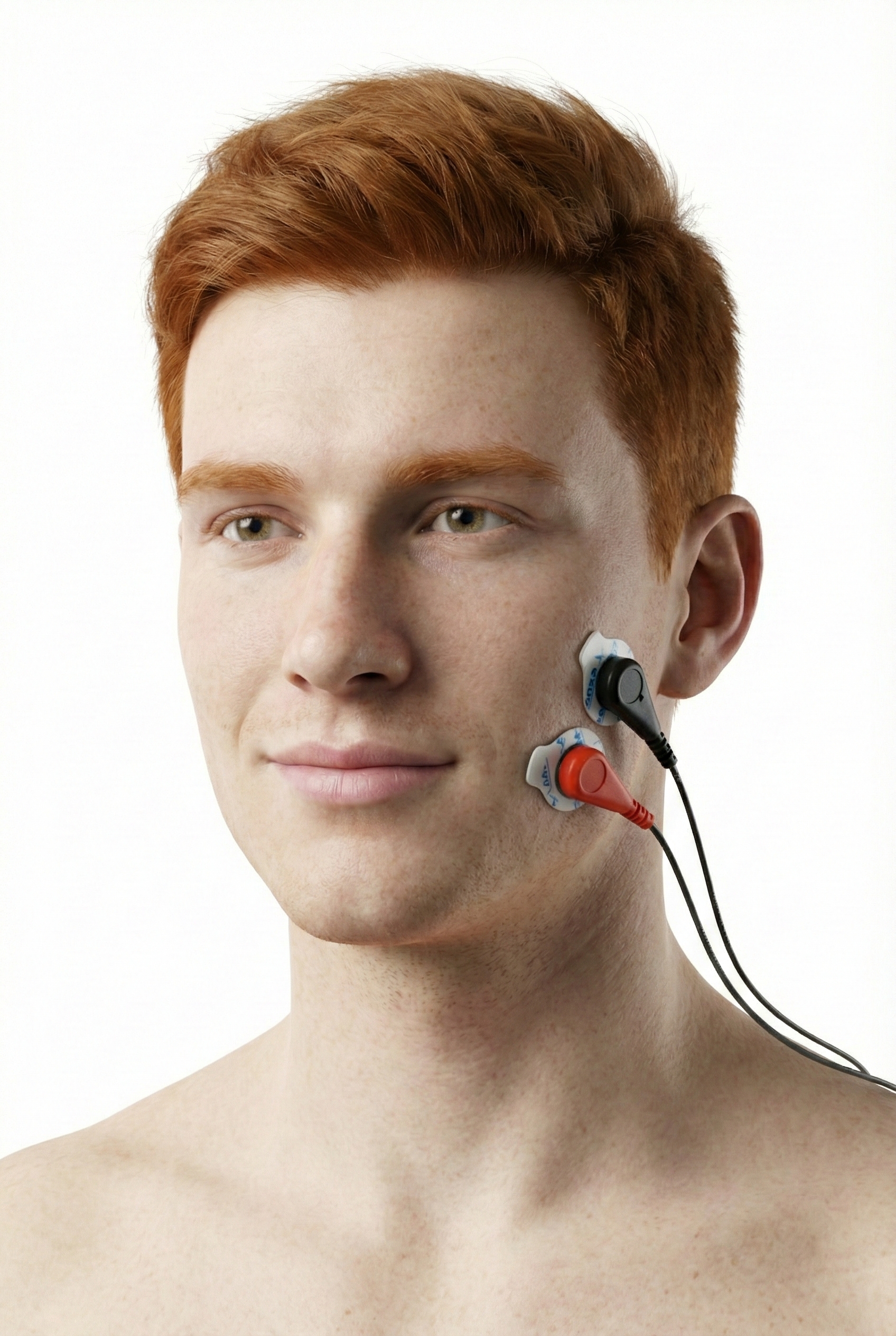 Facial muscle electrode placement