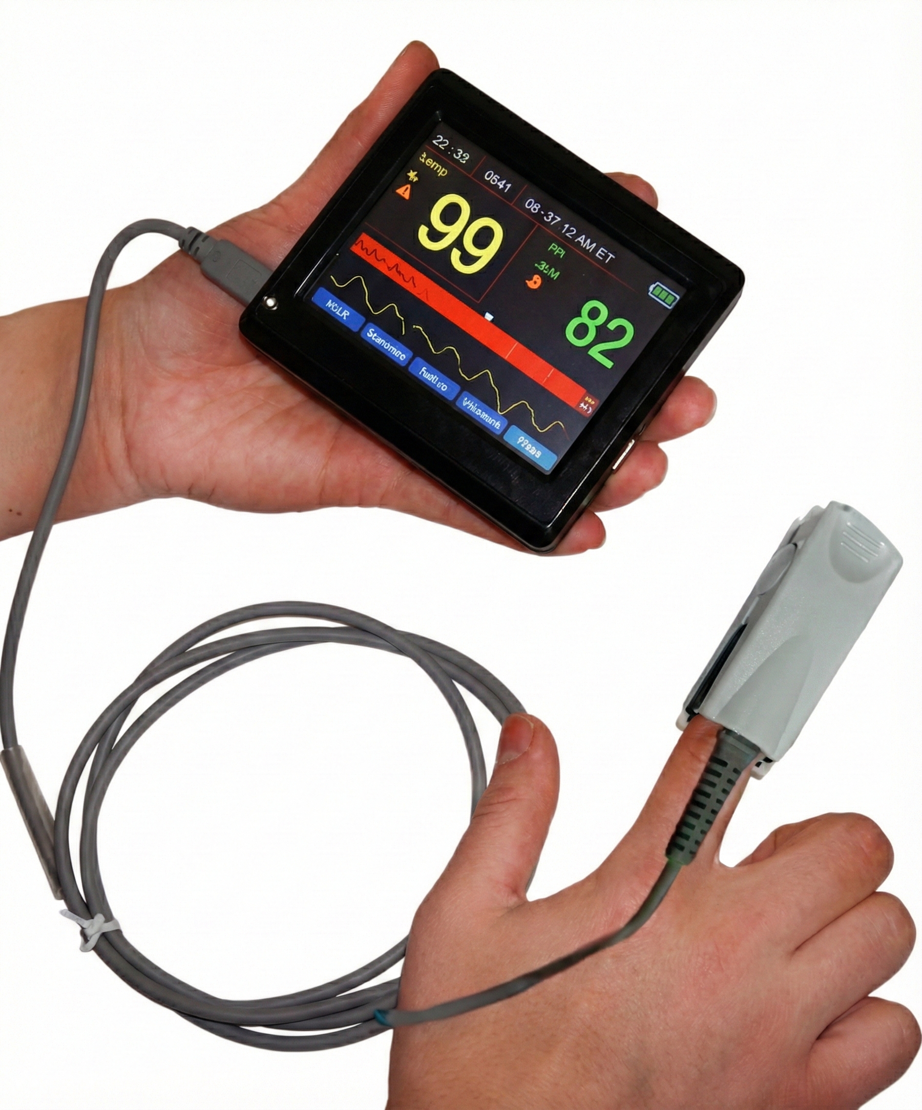 Pulse oximeter display