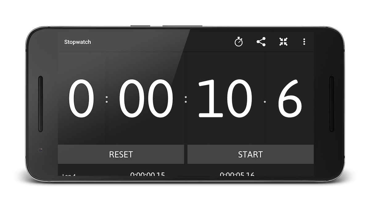 Stopwatch pacer app
