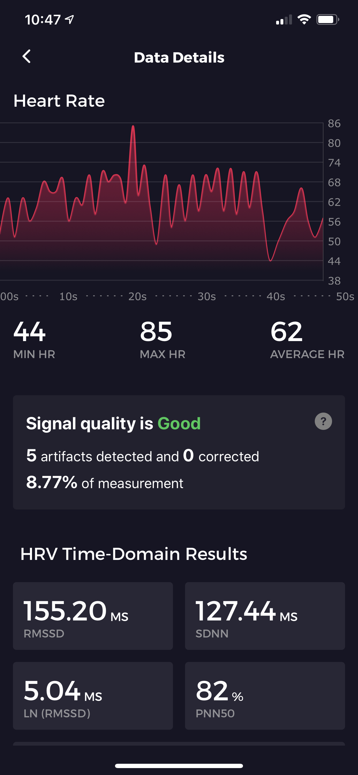 Elite HRV screen 2