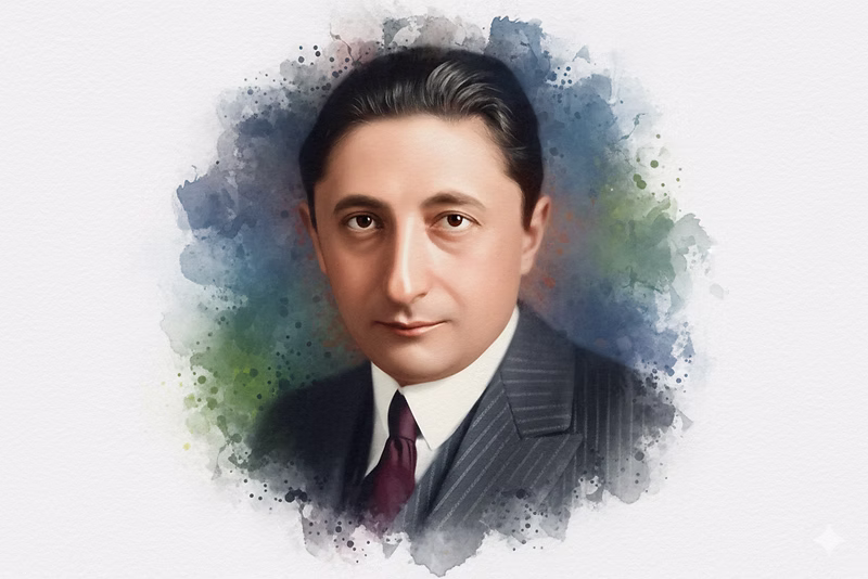 Portrait of Edmund Jacobson, developer of progressive relaxation