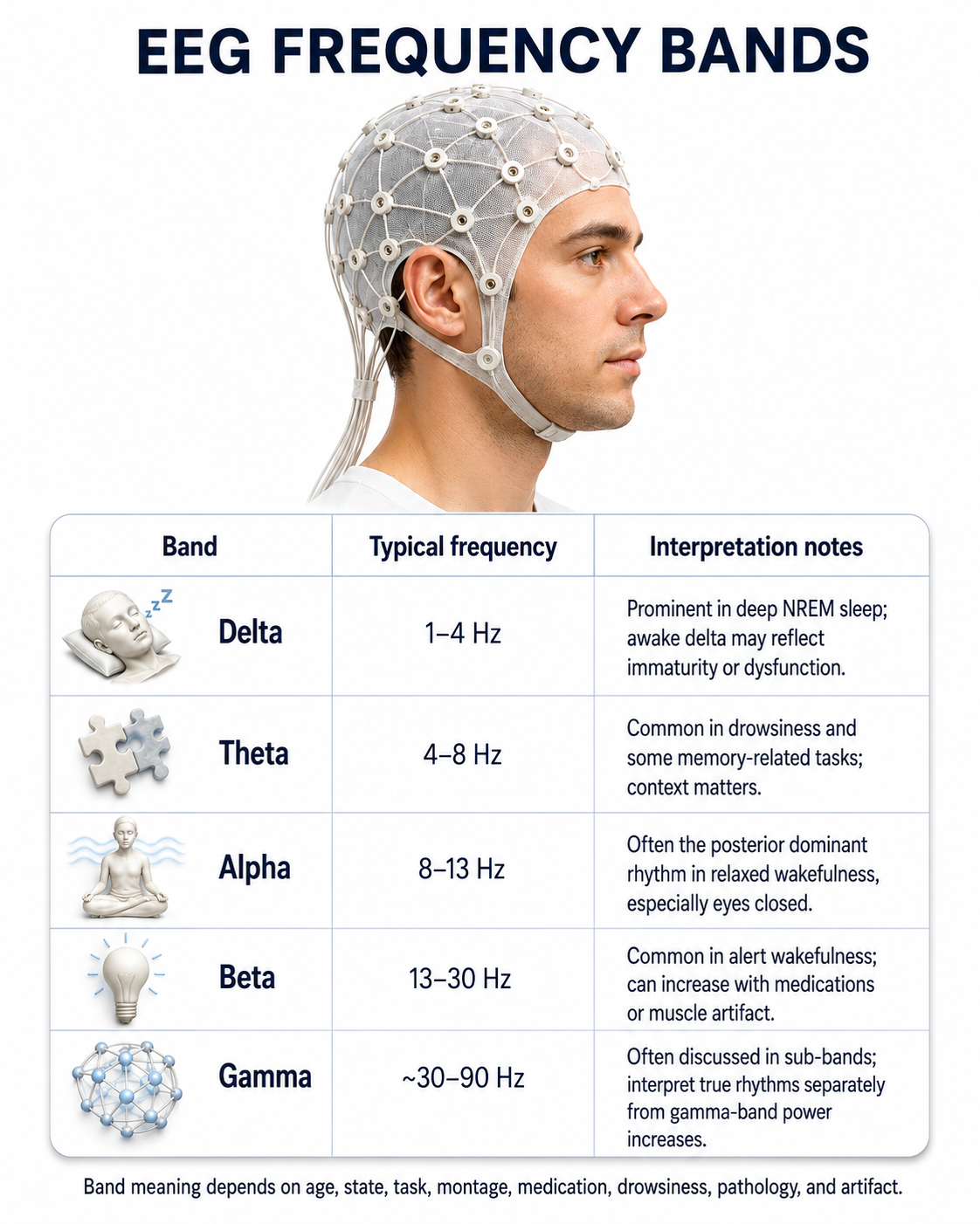 EEG frequency ranges