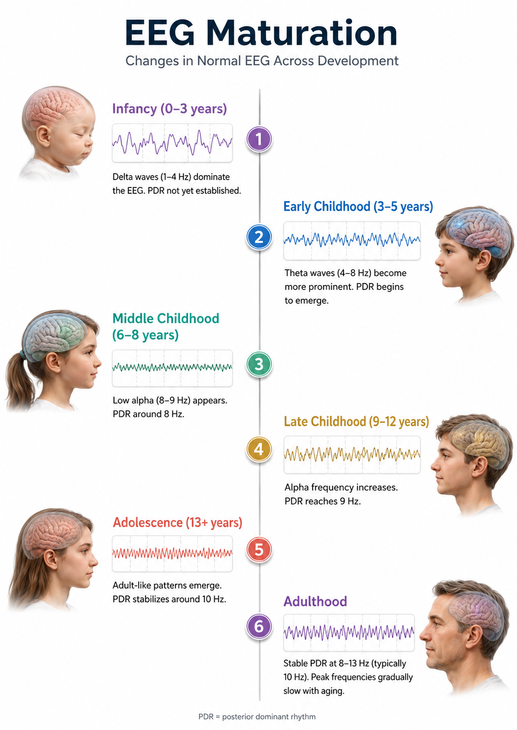 EEG maturation across the lifespan