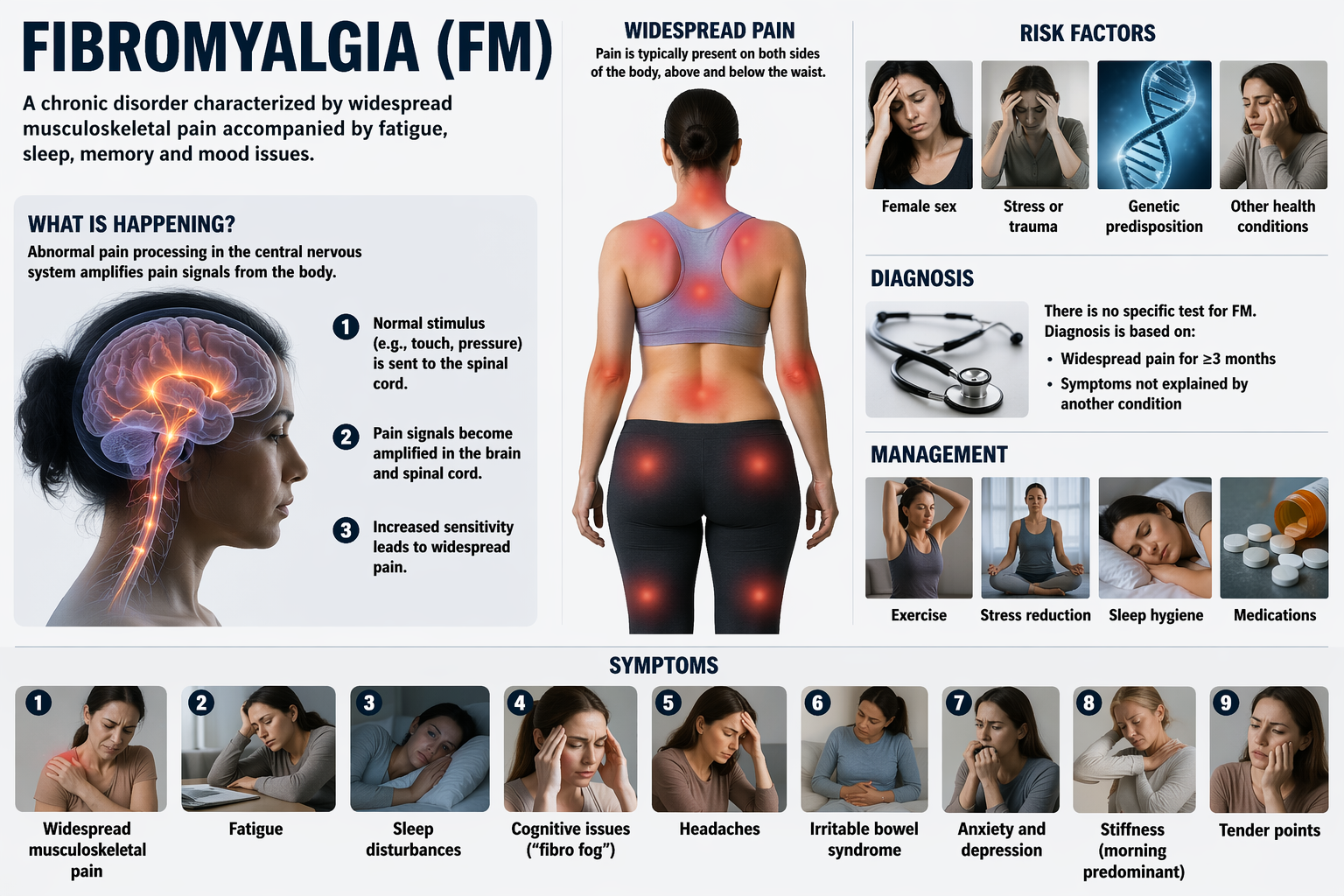 Infographic of fibromyalgia symptoms