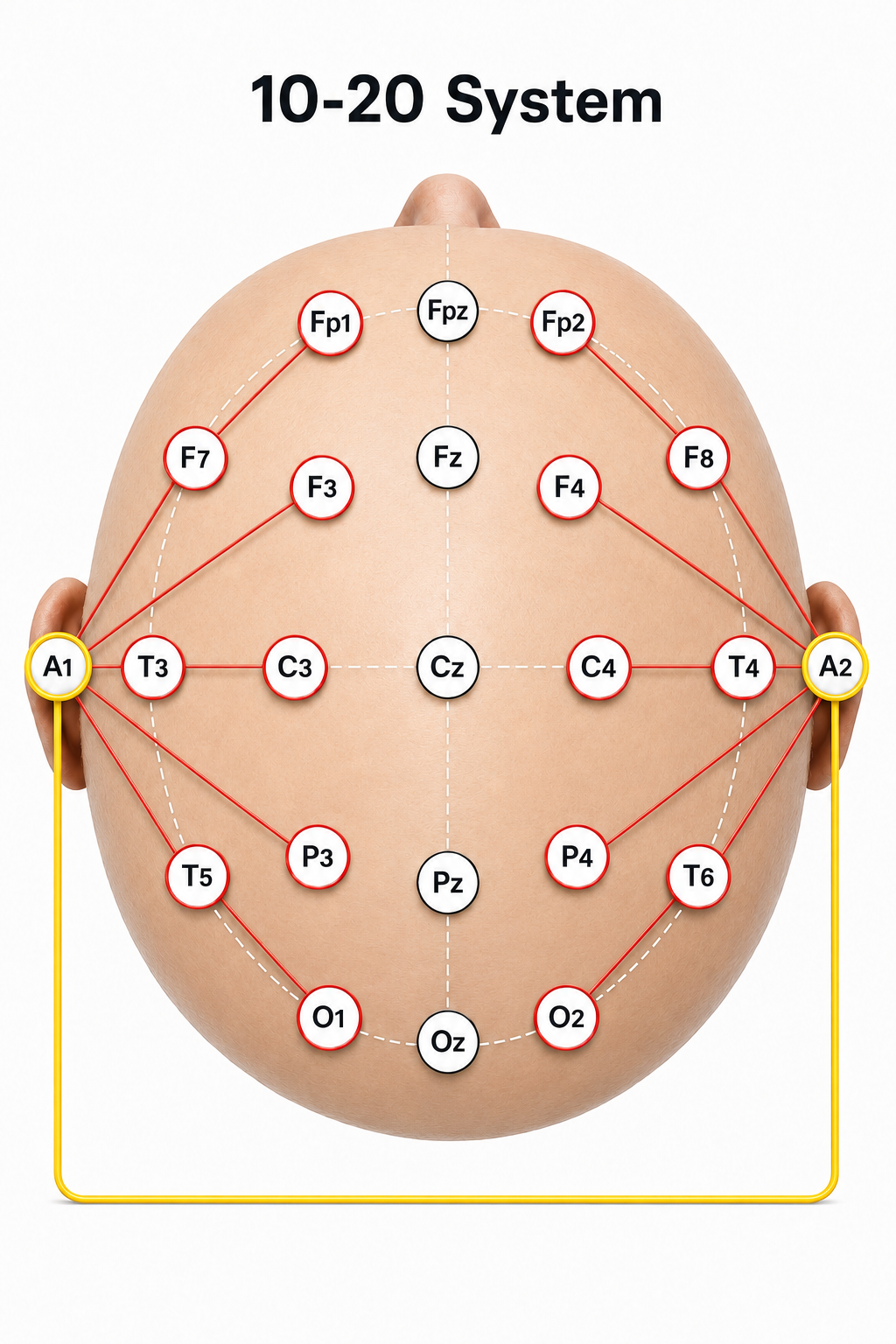 Linked ears reference montage diagram