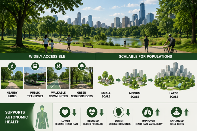 Magnitude of green space HRV effects