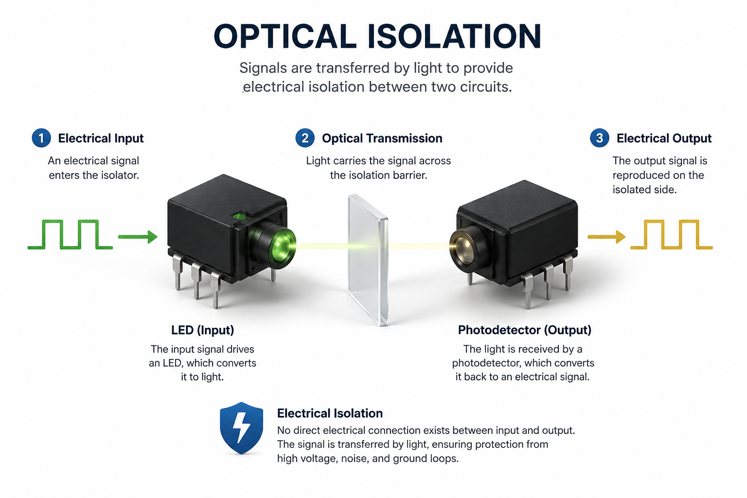 Optical isolator pinout diagram