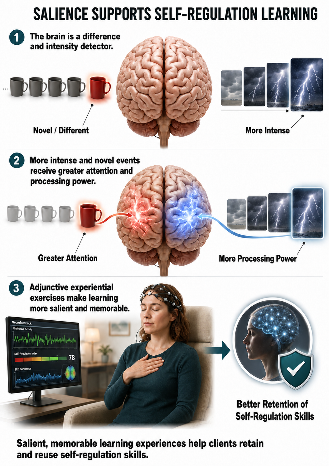 Illustration of salience and intensity in learning