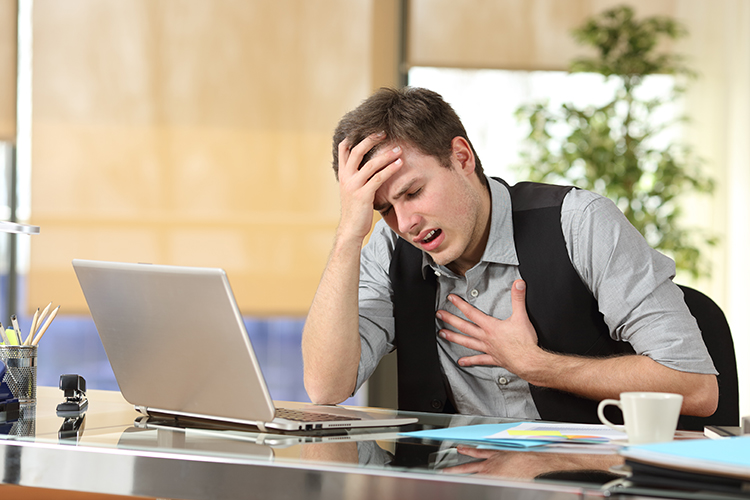 Person experiencing panic