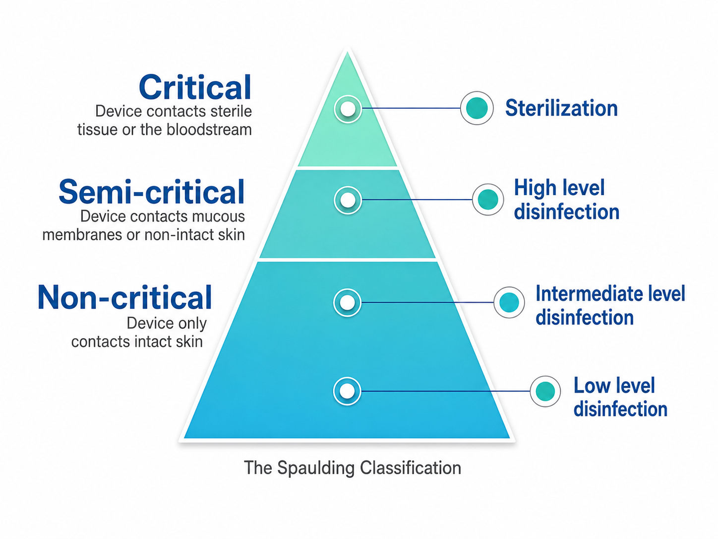 Spaulding classification pyramid