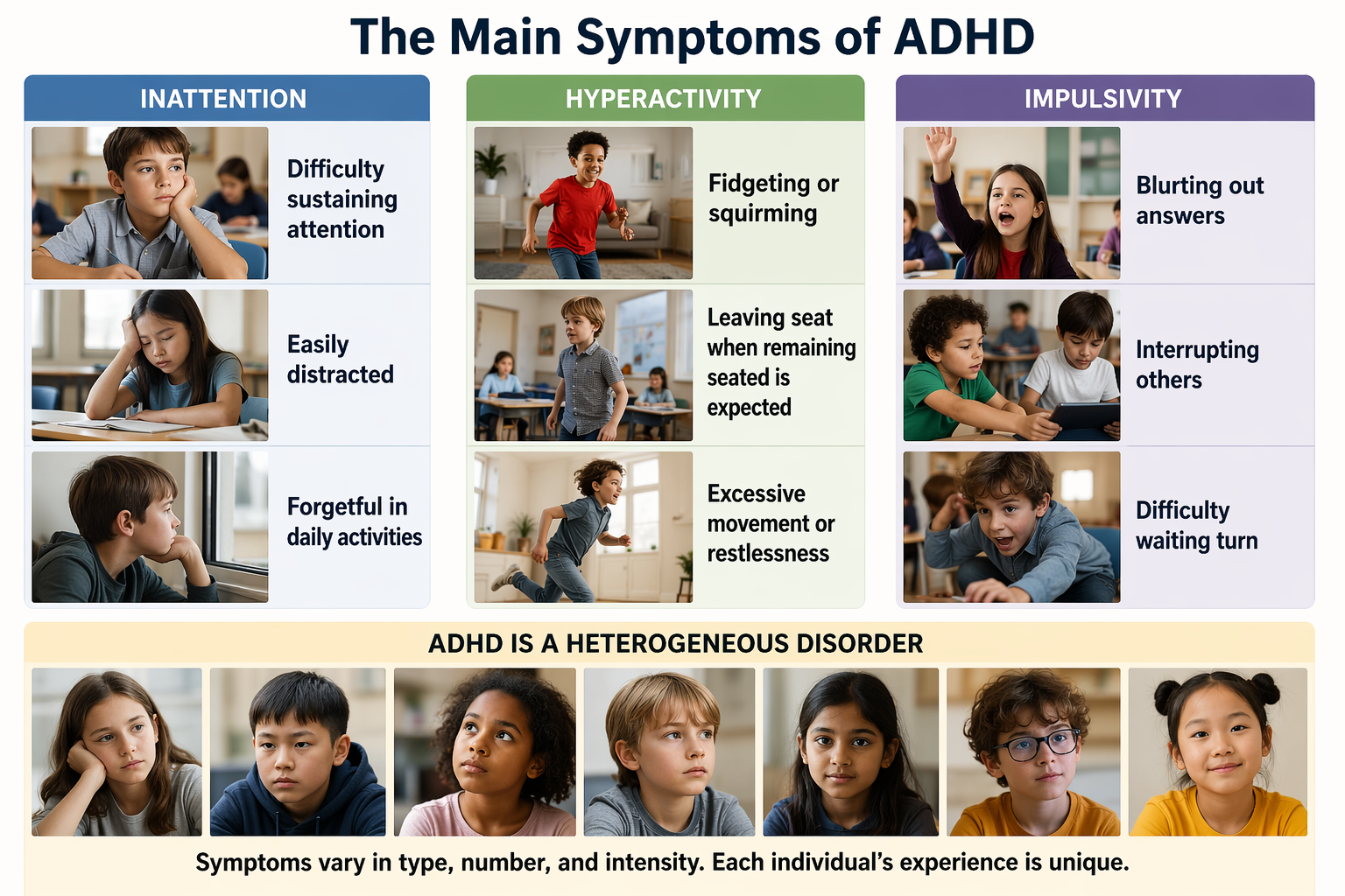 Infographic of ADHD symptoms