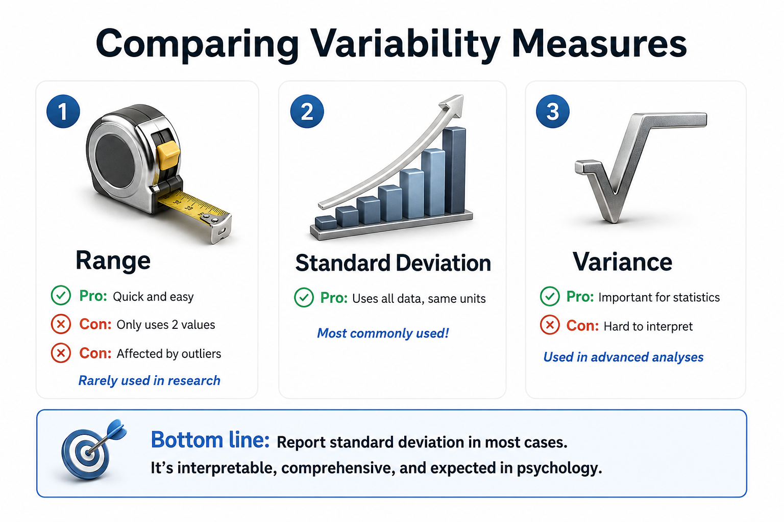 Comparing measures of variability