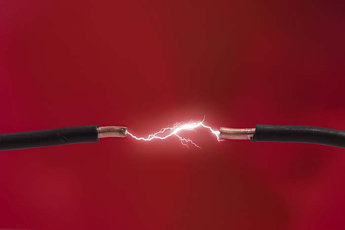 Electric arc demonstrating electrical energy
