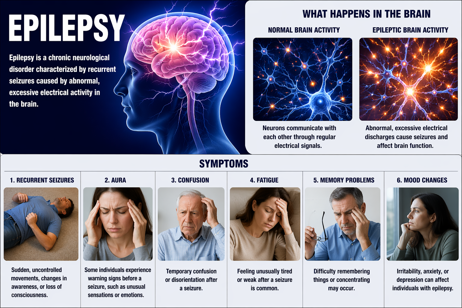Infographic of epilepsy symptoms