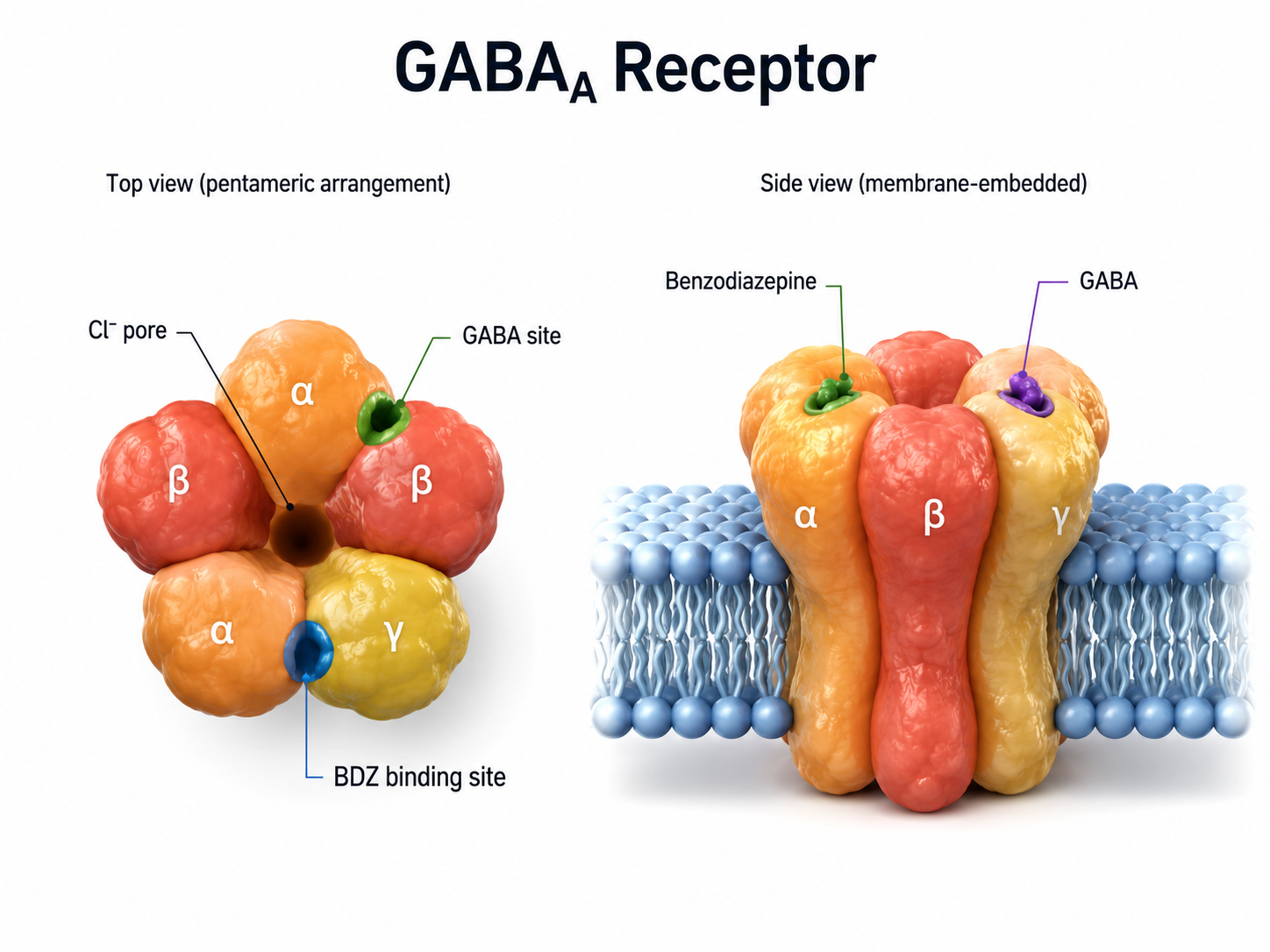GABA ionotropic receptor illustration