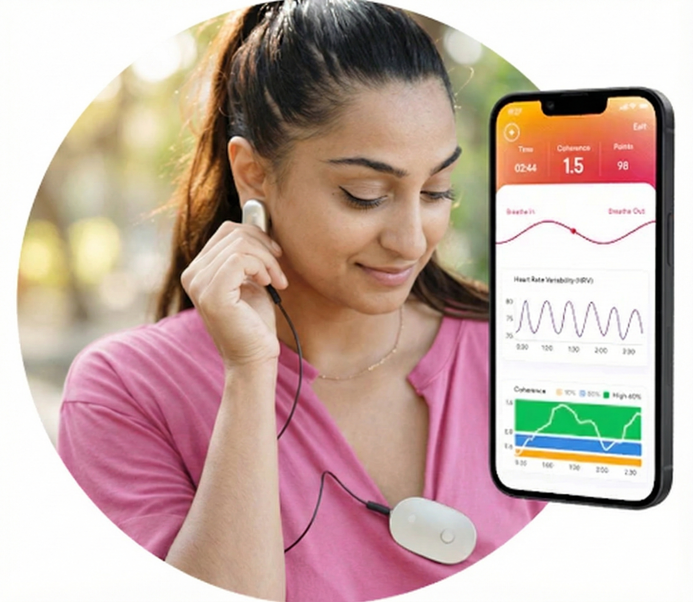 HeartMath Inner Balance PPG earlobe sensor