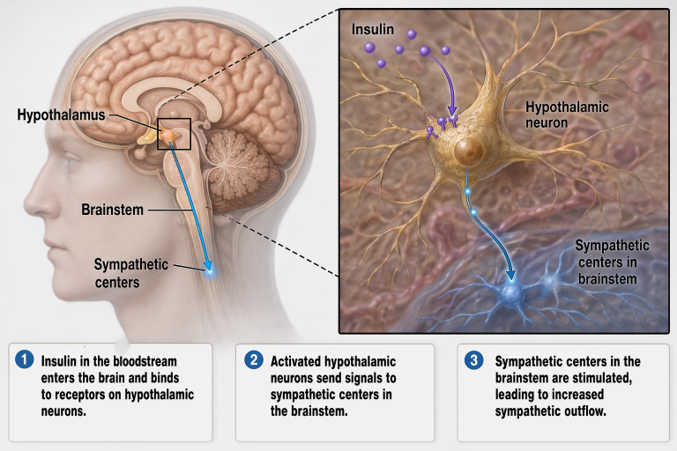 Insulin resistance and sympathetic activation
