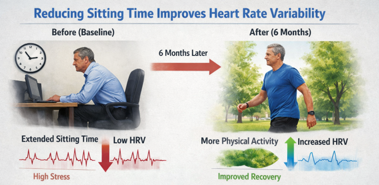 Reducing sitting time increases parasympathetic HRV