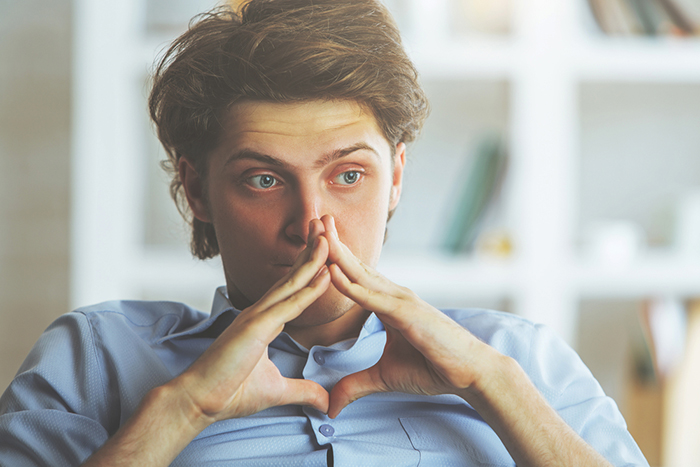 Anxious person