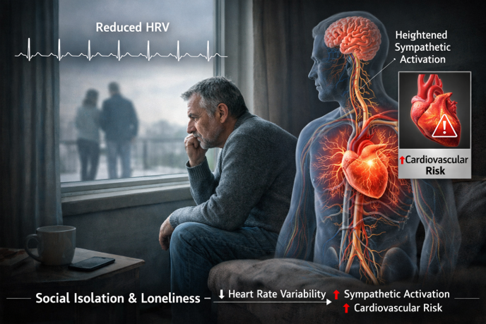 Social isolation and reduced HRV