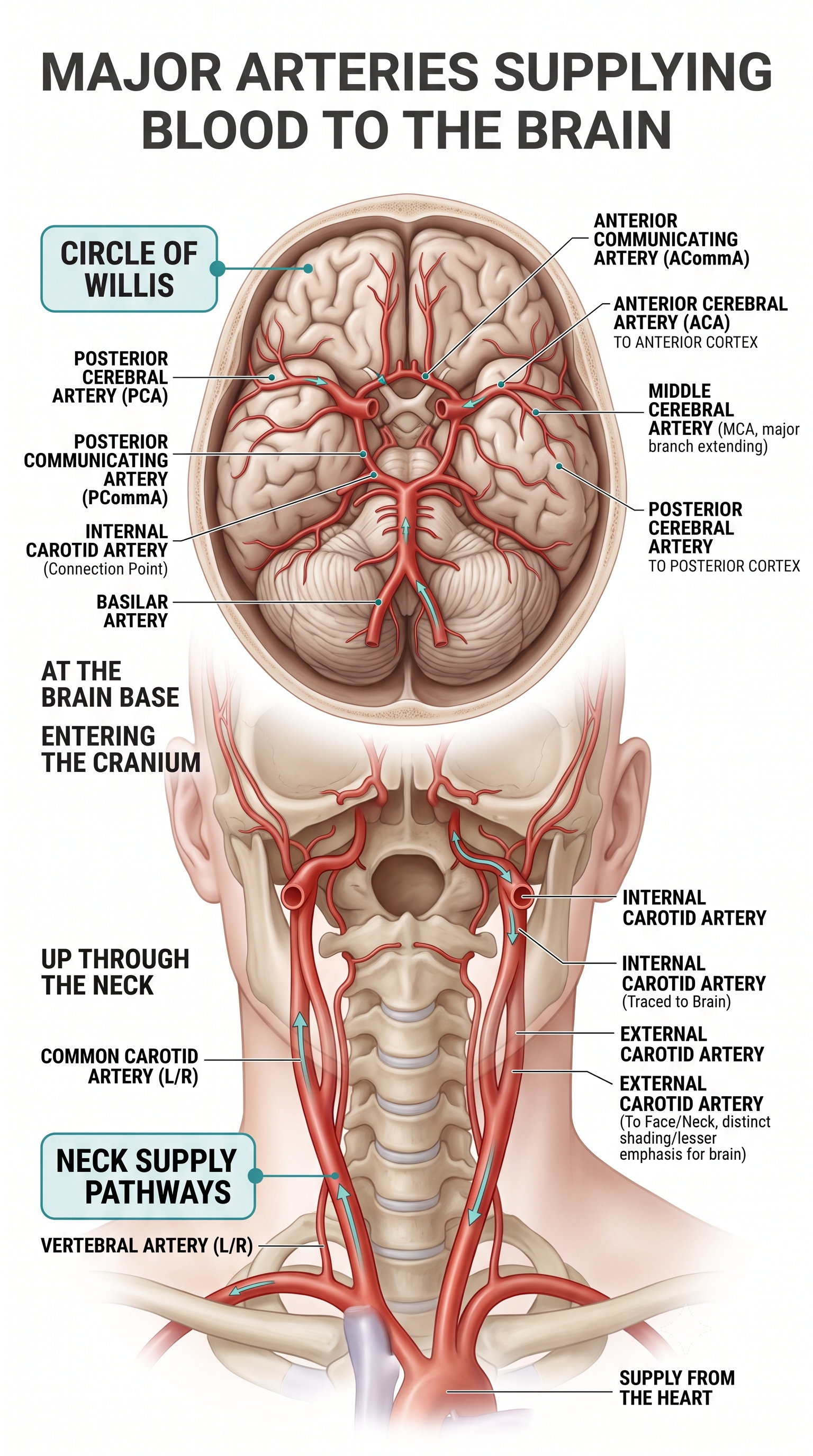 major brain arteries