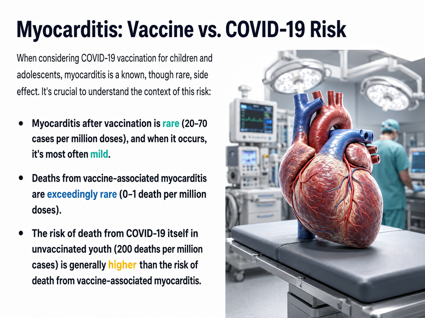 Correlation and causation illustrated with myocarditis