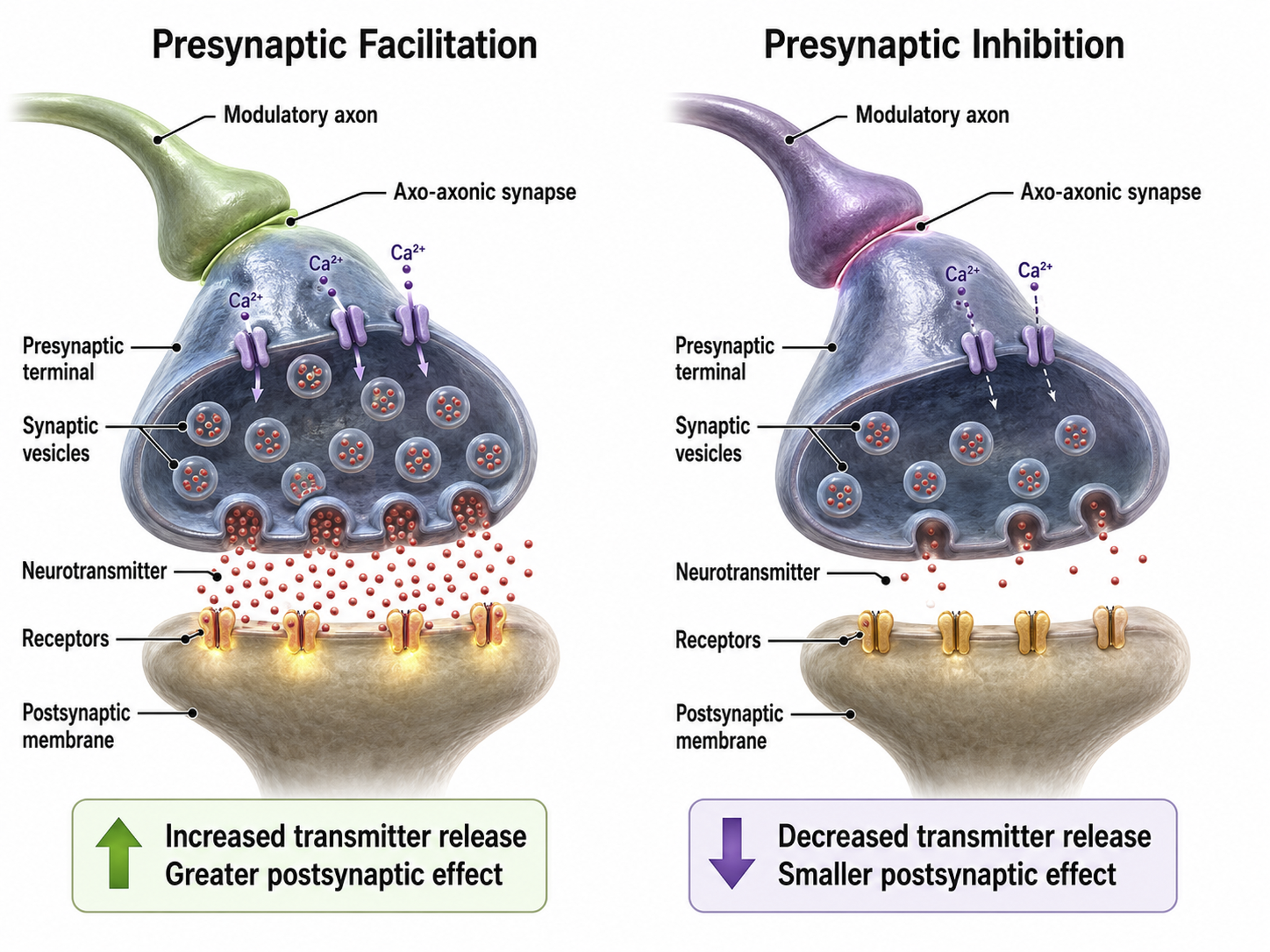 presynaptic facilitation and inhibition