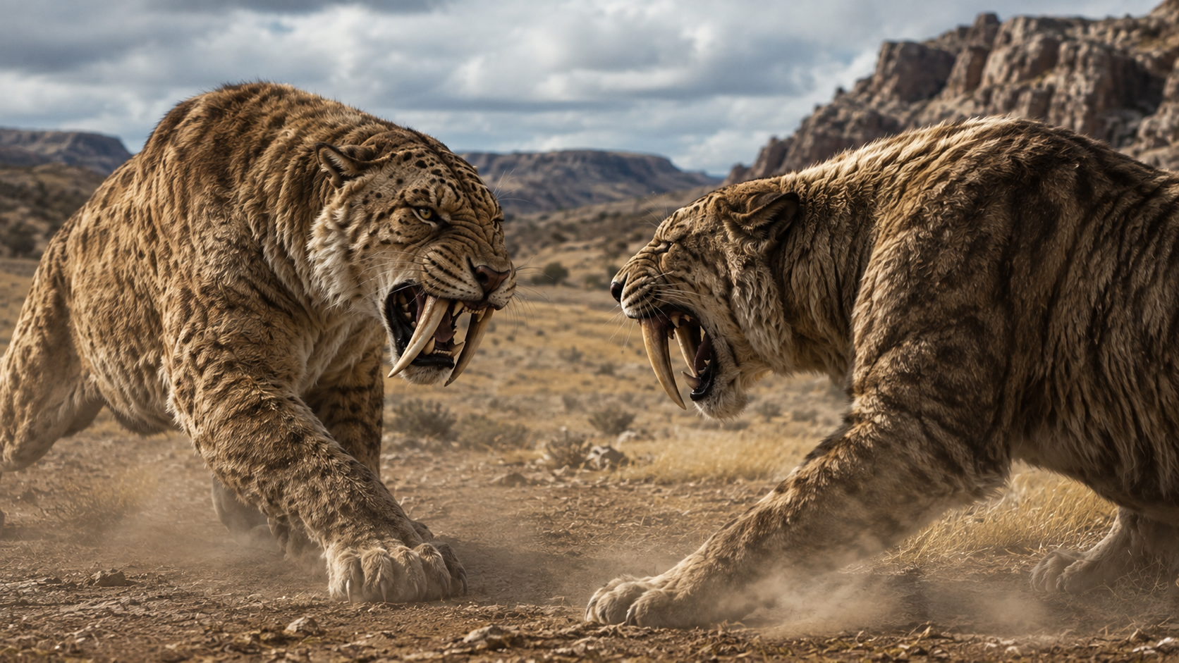 Tigers illustrating fight or flight