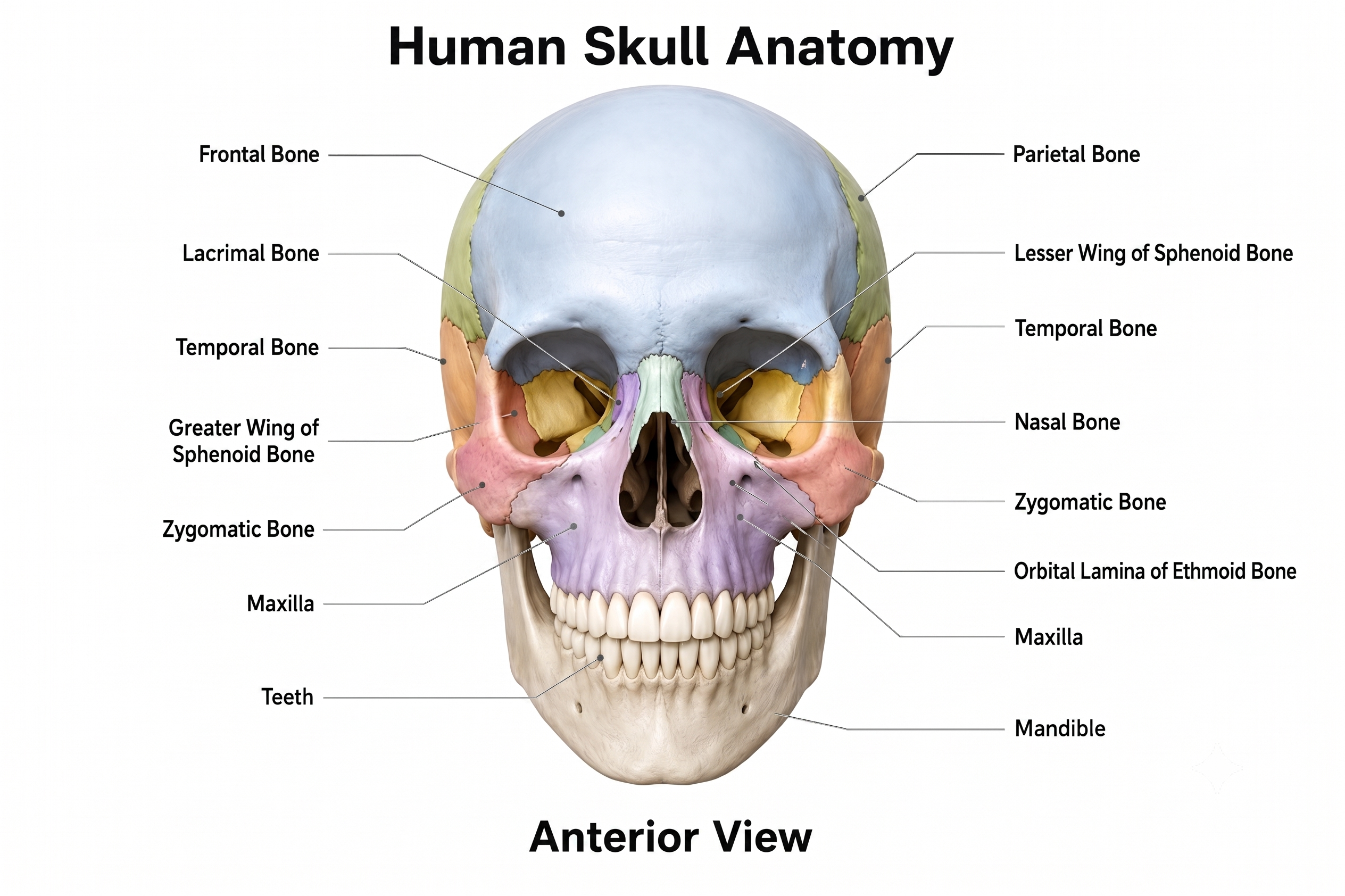 Skull anatomy graphic