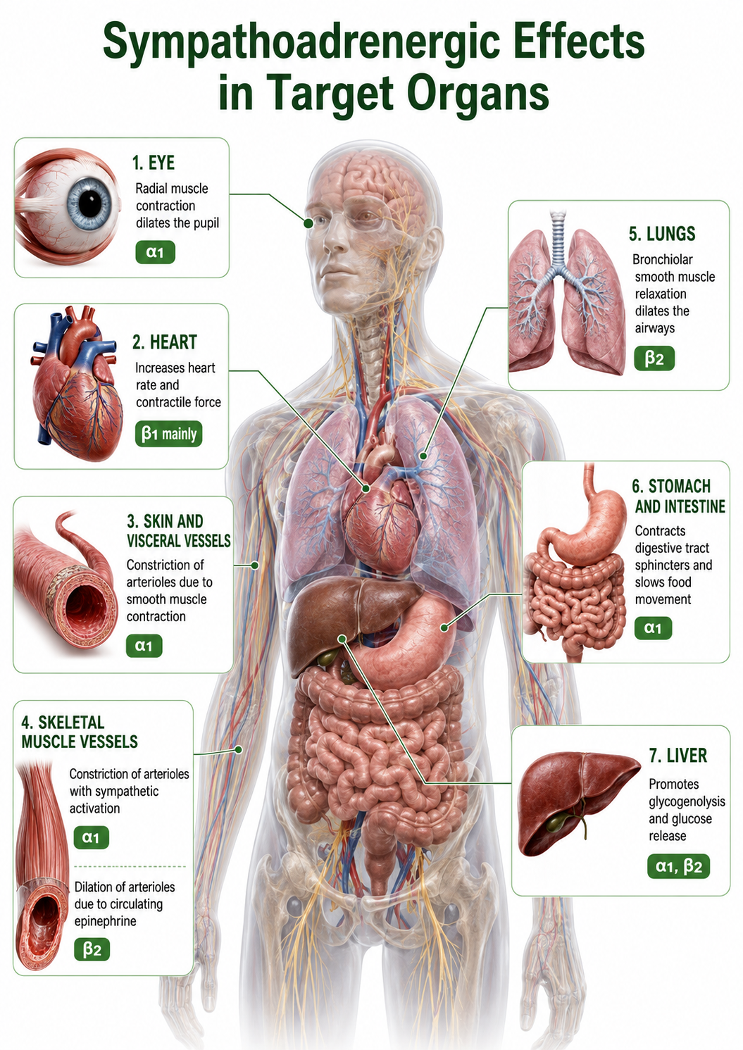 Adrenergic effects table